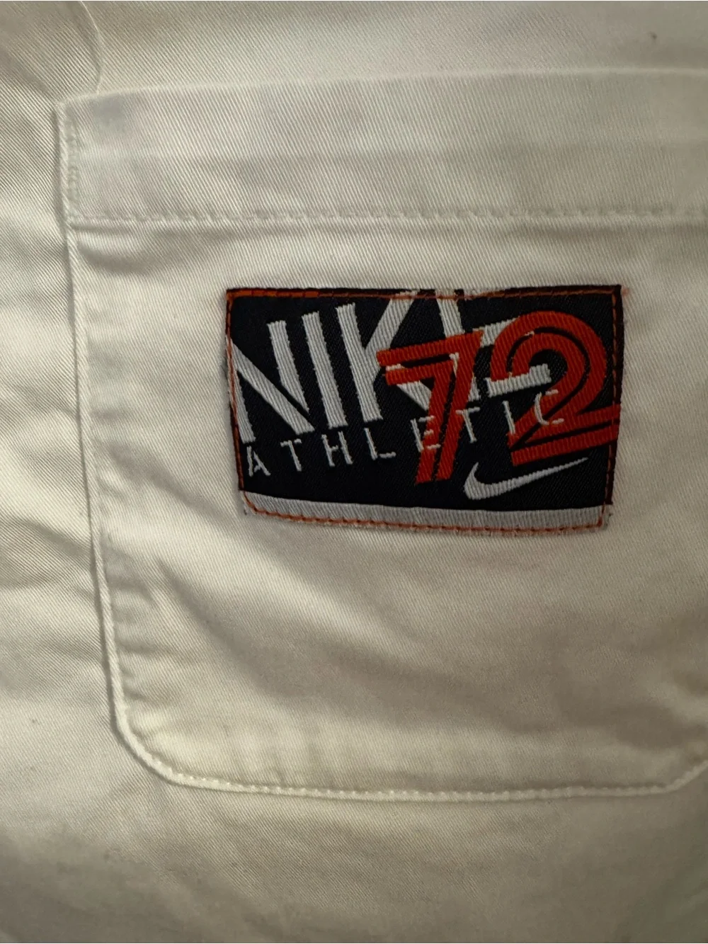White Nike Capri Pants with Orange Trim